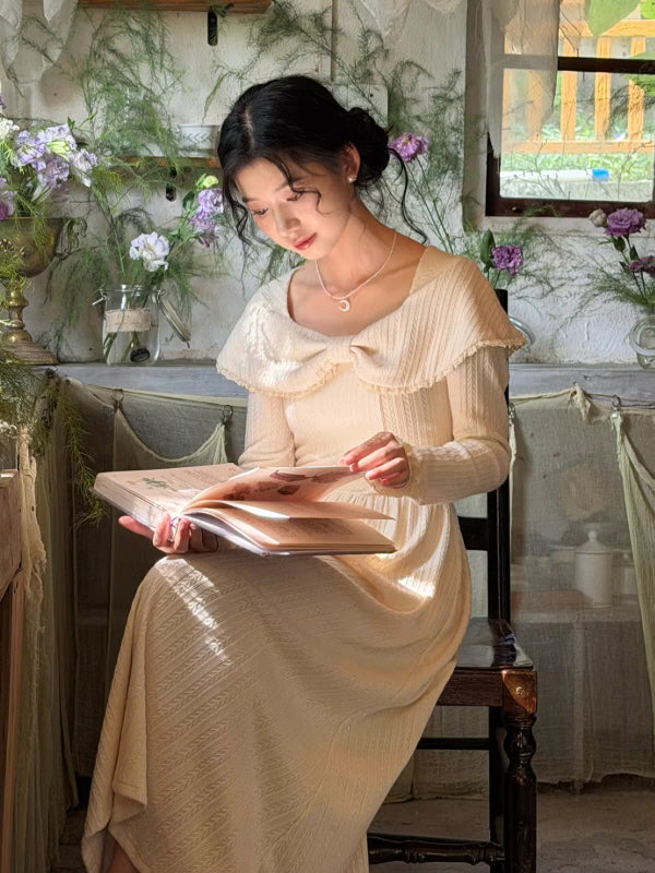 Ivory Letterlight Knit Dress