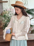 Meadow Letter Embroidery Blouse