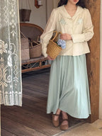 Meadow Letter Embroidery Blouse