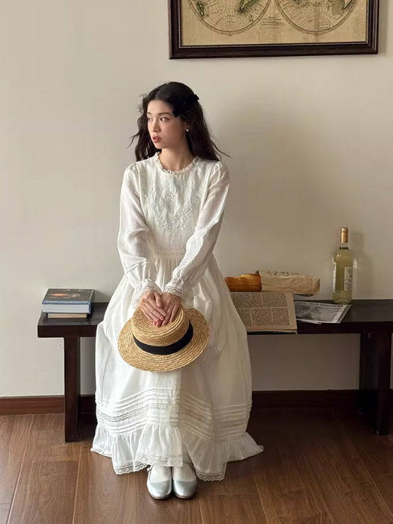 White Lily Heirloom Embroidery Dress