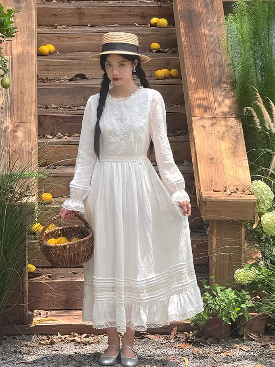 White Lily Heirloom Embroidery Dress