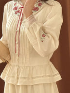 Rose Cross Heirloom Embroidery Blouse
