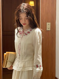 Rose Cross Heirloom Embroidery Blouse
