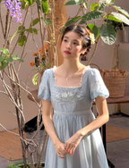 Enchanted Rose Lace Empire Maxi Dress