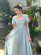 Enchanted Rose Lace Empire Maxi Dress