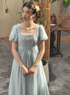 Enchanted Rose Lace Empire Maxi Dress