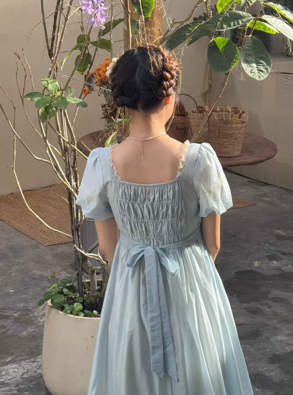 Enchanted Rose Lace Empire Maxi Dress