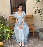 Enchanted Rose Lace Empire Maxi Dress