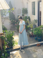 Enchanted Rose Lace Empire Maxi Dress