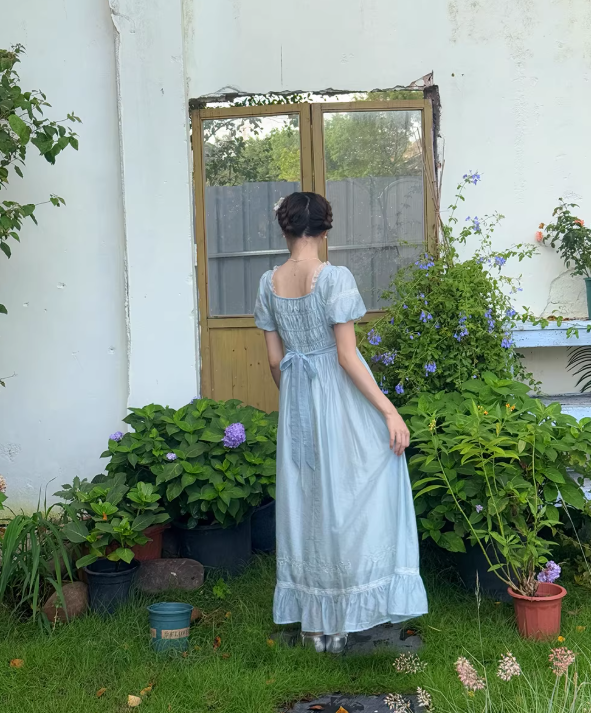 Enchanted Rose Lace Empire Maxi Dress