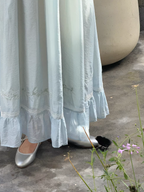 Enchanted Rose Lace Empire Maxi Dress