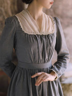 French Country Stripe Cotton Dress