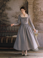 French Country Stripe Cotton Dress