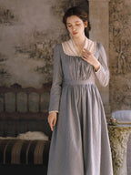 French Country Stripe Cotton Dress