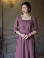 French Countryside Square Neck Dress