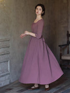 French Countryside Square Neck Dress