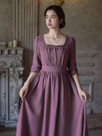 French Countryside Square Neck Dress