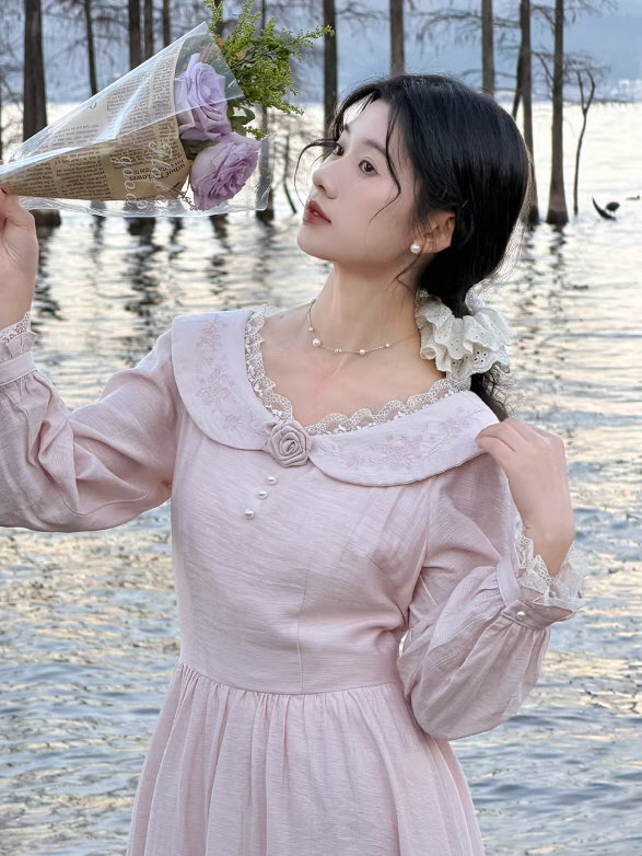 Vintage Embroidered Cottagecore Dress
