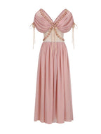 Blush Rose Embroidered Chiffon Princess Dress