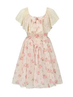Rosy Whisper Off-Shoulder Dress
