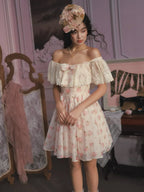 Rosy Whisper Off-Shoulder Dress