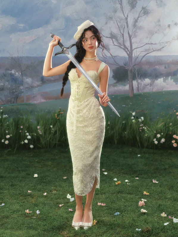 Verdant Blade Corset Dress