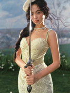 Verdant Blade Corset Dress