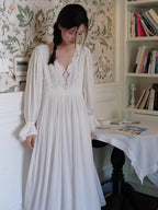 Whispering Night Cotton White Gown