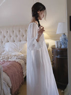 Whispering Night Cotton White Gown