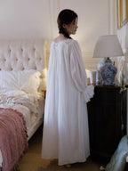 Whispering Night Cotton White Gown