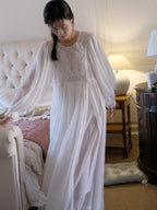 Whispering Lace Vintage Cotton Nightgown