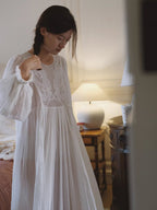 Whispering Lace Vintage Cotton Nightgown