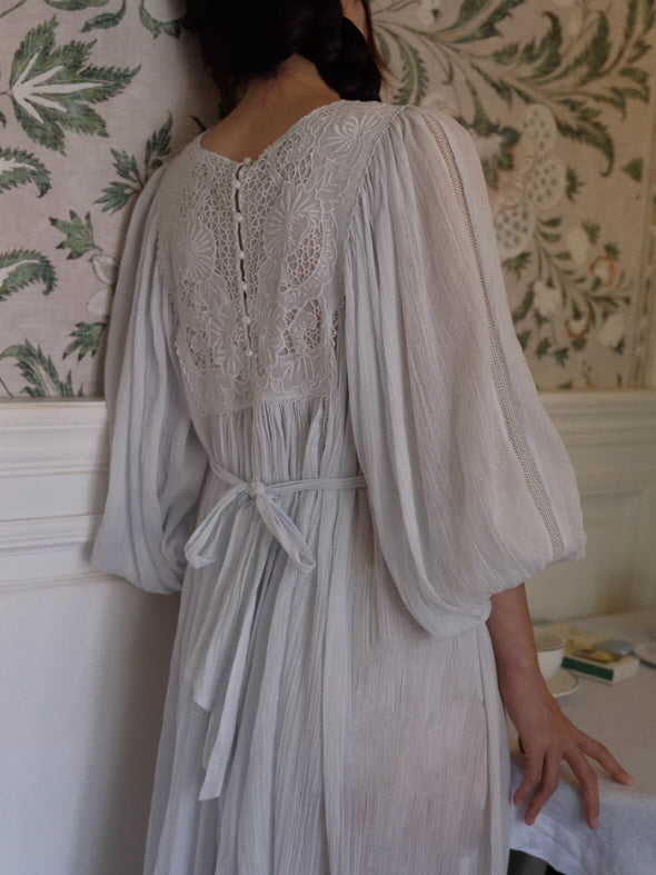 Whispering Lace Vintage Cotton Nightgown