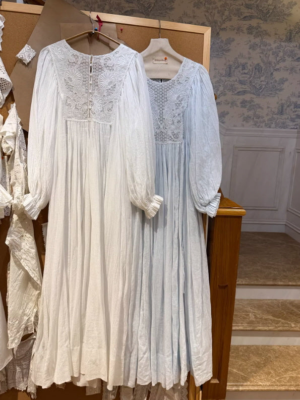 Whispering Lace Vintage Cotton Nightgown