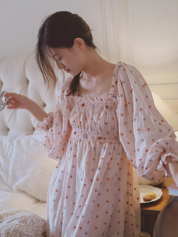 Blush Meadow Smocked Nightgown