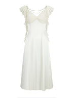 Ivory Pearl Princess Satin Dress
