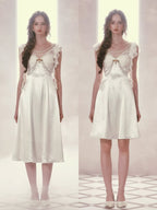 Ivory Pearl Princess Satin Dress