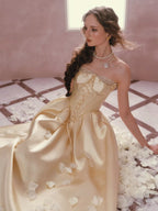 Golden Lace Corset Princess Dress