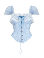 Blue Lace Ballet Corset