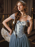 Blue Lace Ballet Corset