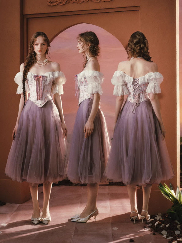 Princess Floral Fairy Corset & Skirt