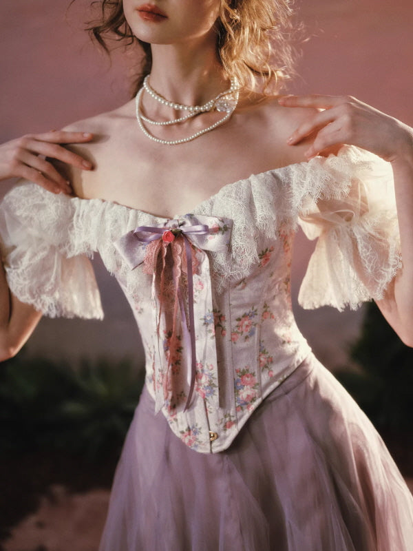 Princess Floral Fairy Corset & Skirt