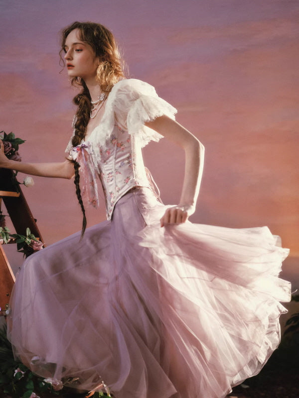 Princess Floral Fairy Corset & Skirt
