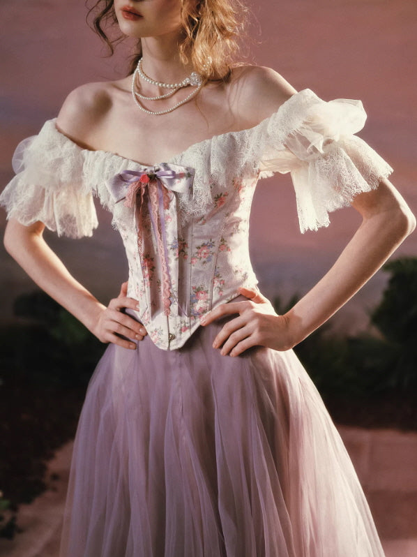 Princess Floral Fairy Corset & Skirt