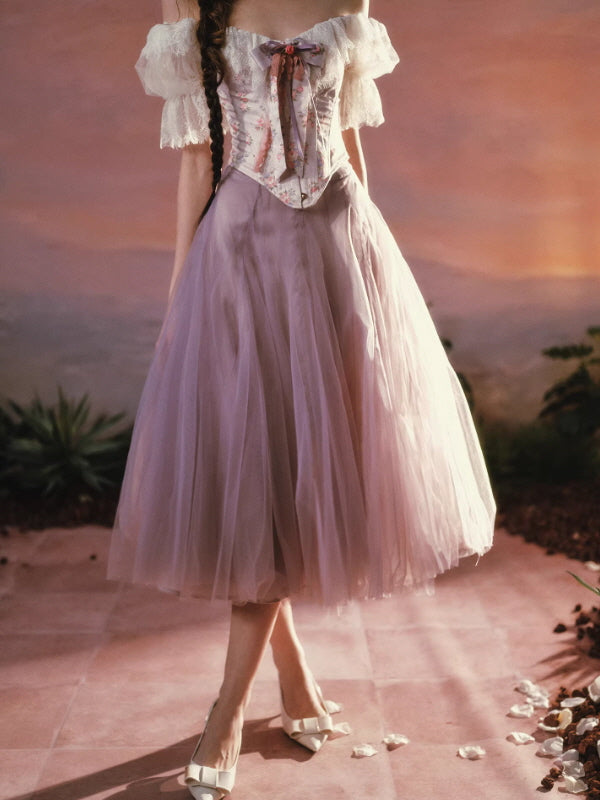 Princess Floral Fairy Corset & Skirt