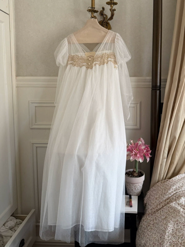 Celestial Whisper Lace Nightgown