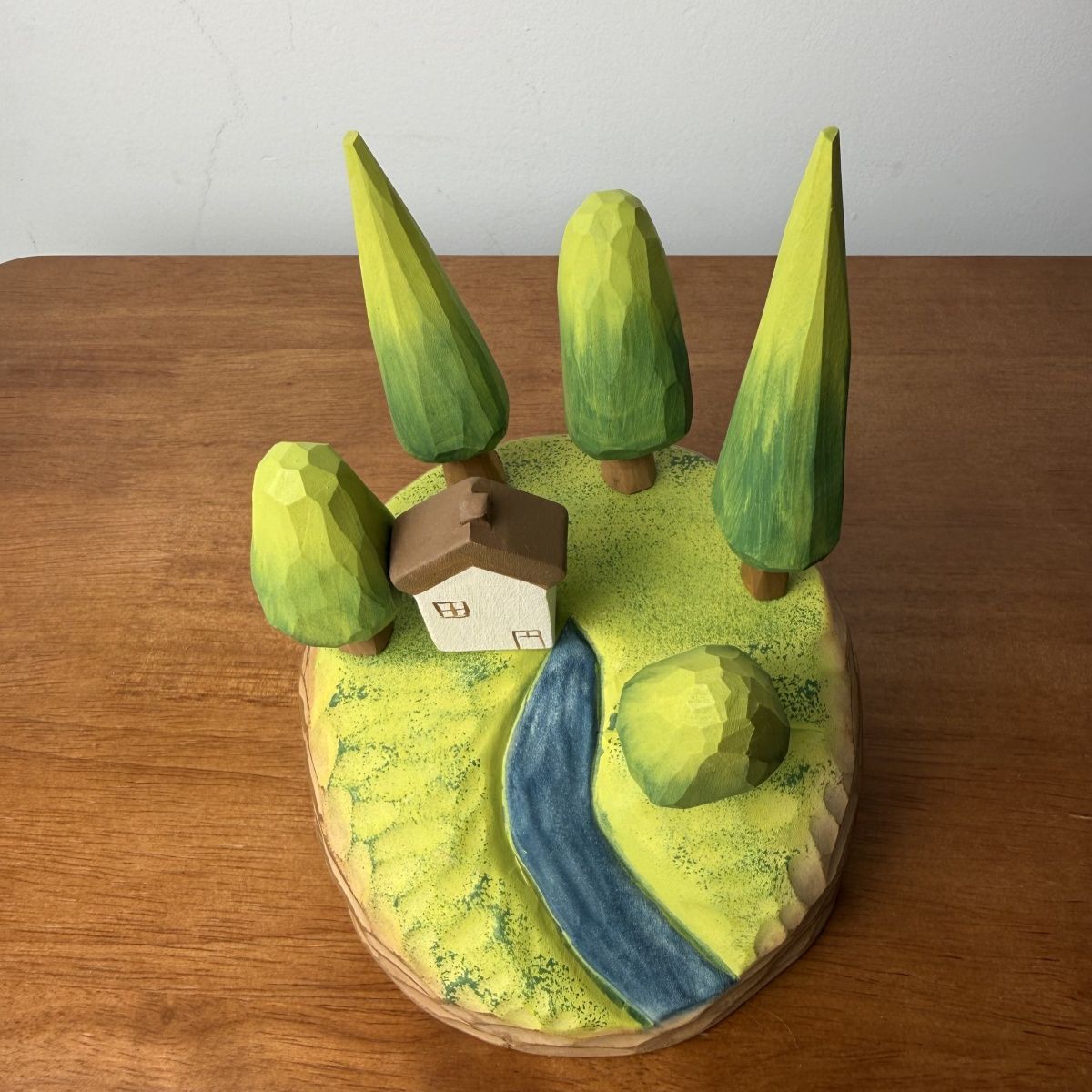 Build-Your-Own Woodland Cottage – Magnetic Hand-Carved Wooden Desk Garden