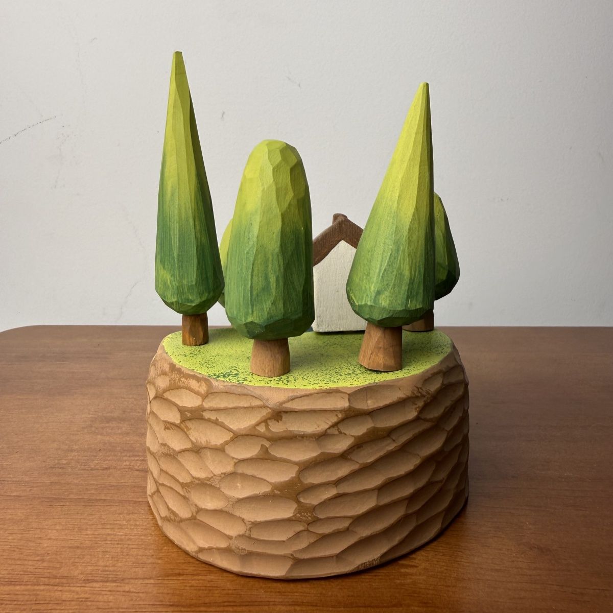 Build-Your-Own Woodland Cottage – Magnetic Hand-Carved Wooden Desk Garden