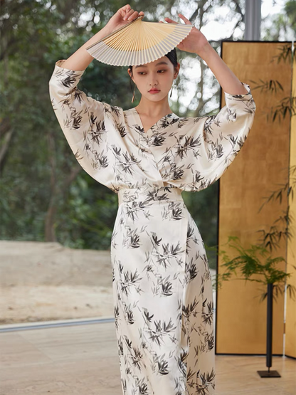 New Chinese Style Dress: Bamboo Inking