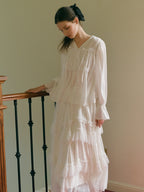 Ethereal Layered White Tulle Skirt